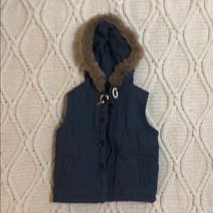 OshKosh vest with fur trimmed hood